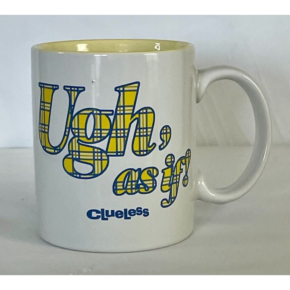Clueless Ugh As If Coffee Mug Zak Designs Paramount Movie Quote Ceramic Cup